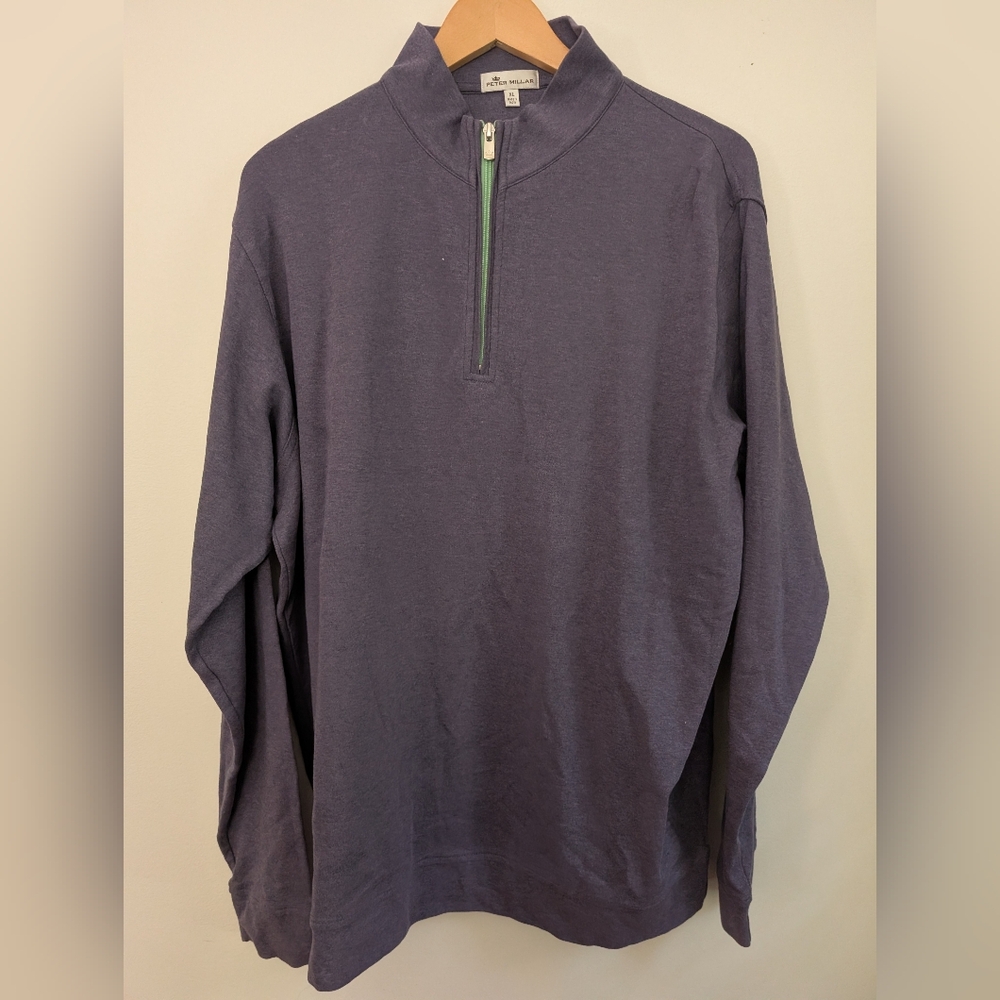Peter Millar Purple Quarter-Zip Sweater